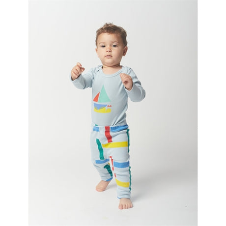 Bobo Choses Light Blue Multicolor Beacons All Over Leggings 2