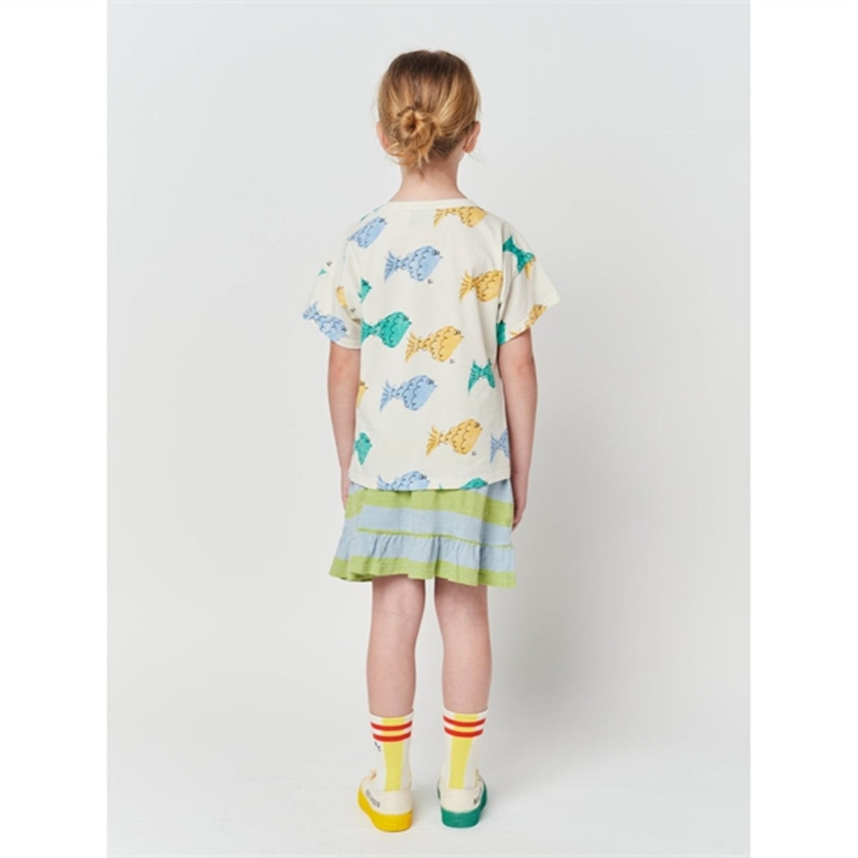 Bobo Choses White Multicolor Fish All Over T-Shirt 7