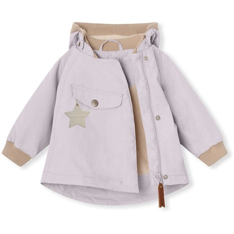 MINI A TURE WAI Spring Jacket w/Fleece Lining Purple Raindrops 2