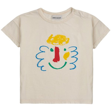 Bobo Choses Baby Happy Mask T-Shirt Offwhite