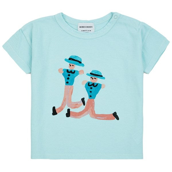 Bobo Choses Baby Dancing Giants T-Shirt Light Blue
