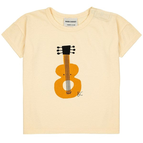 Bobo Choses Baby Acoustic Guitar T-Shirt Light Yellow