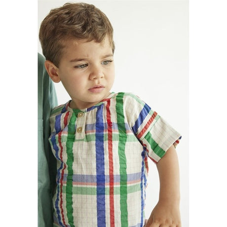 Bobo Choses Baby Madras Checks Woven Shirt Short Sleeve Multicolor