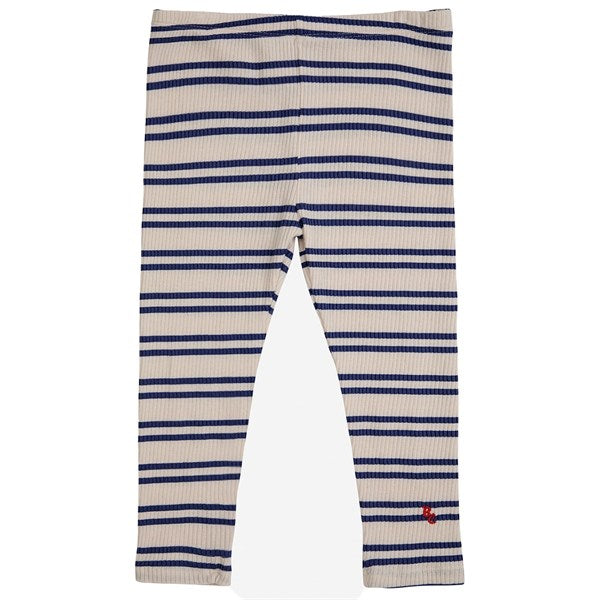 Bobo Choses Baby Blue Stripes Leggings Offwhite