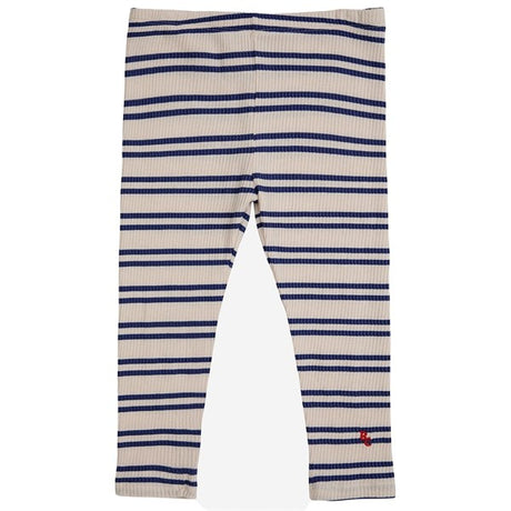 Bobo Choses Baby Blue Stripes Leggings Offwhite