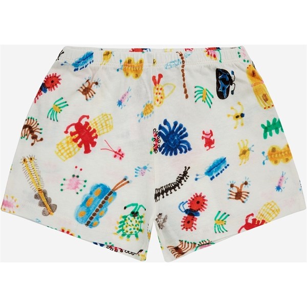 Bobo Choses Baby Funny Insects All Over Mini Shorts Offwhite