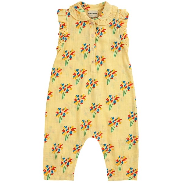 Bobo Choses Baby Fireworks All Over Woven Overall Sleeveless Light Yellow