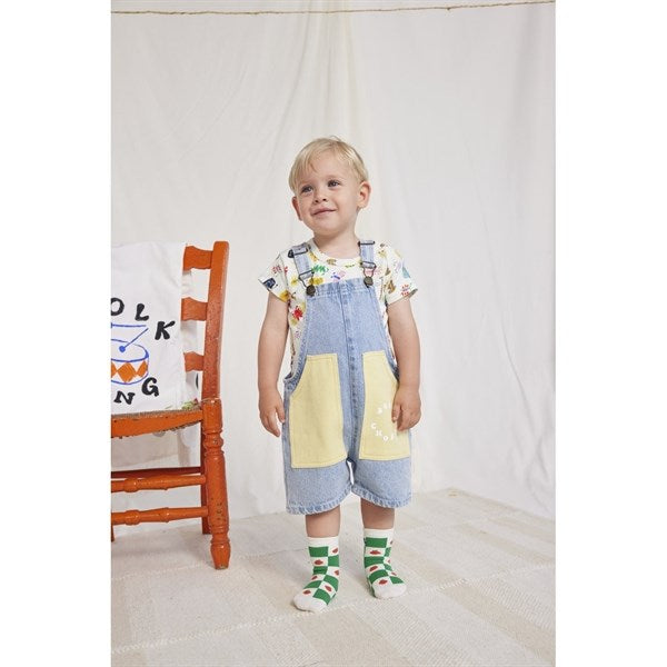 Bobo Choses Baby Bobo Choses Circle Short Dungarees Blue 4