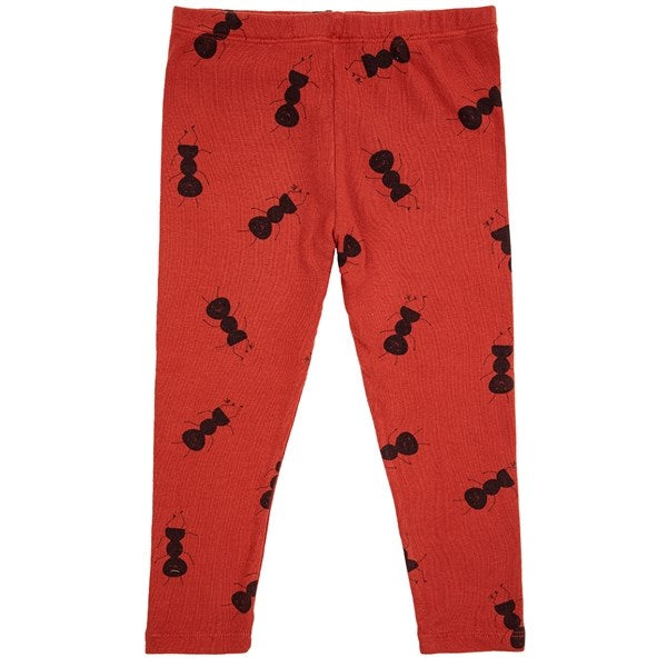 Bobo Choses Baby Ant All Over Leggings Burgundy Red