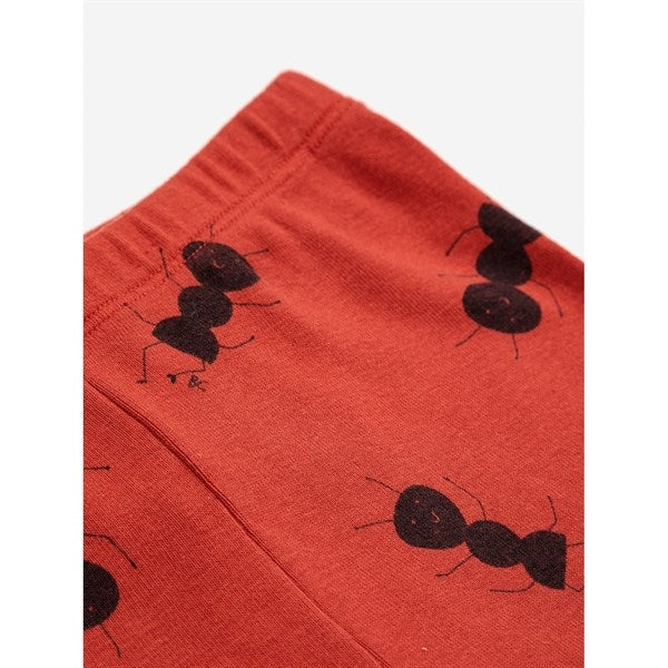 Bobo Choses Baby Ant All Over Leggings Burgundy Red 2