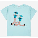 Bobo Choses Dancing Giants T-Shirt Light Blue