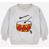 Bobo Choses Play The Drum Sweatshirt Round Neck Beige