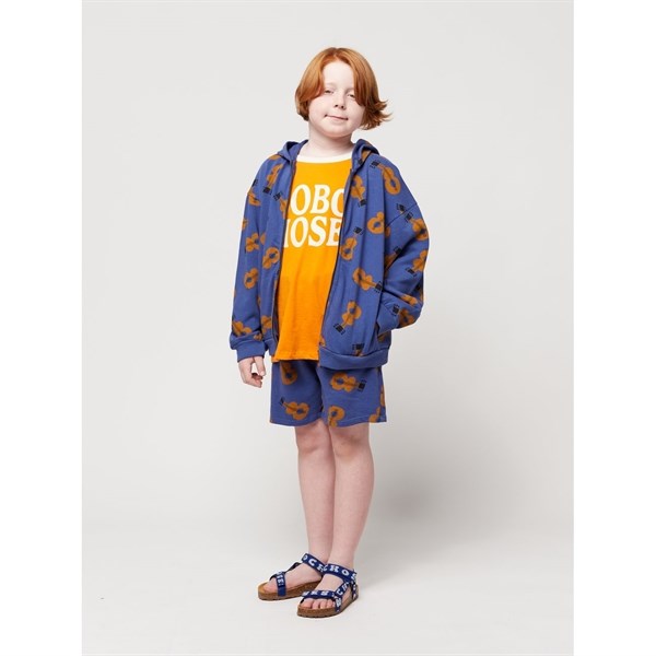 Bobo Choses Acoustic Guitar All Over Zipped Hoodie Navy Blue 5