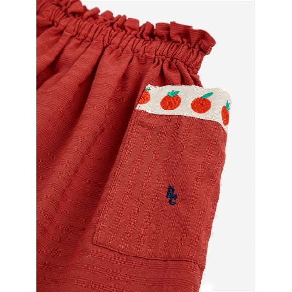 Bobo Choses Pockets Woven Skirt Knee Length Burgundy Red 2