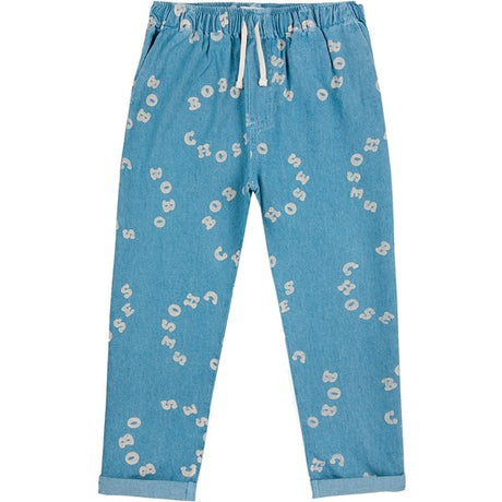 Bobo Choses Bobo Choses Circle All Over Denim Pants Light Blue