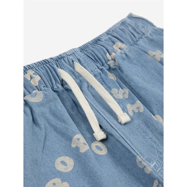 Bobo Choses Bobo Choses Circle All Over Denim Pants Light Blue 3