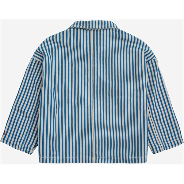 Bobo Choses Striped Color Block Denim Jacket Blue 2