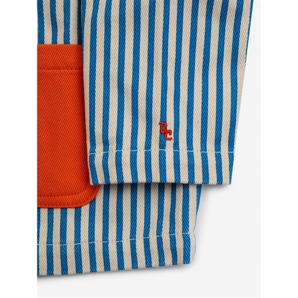 Bobo Choses Striped Color Block Denim Jacket Blue 5