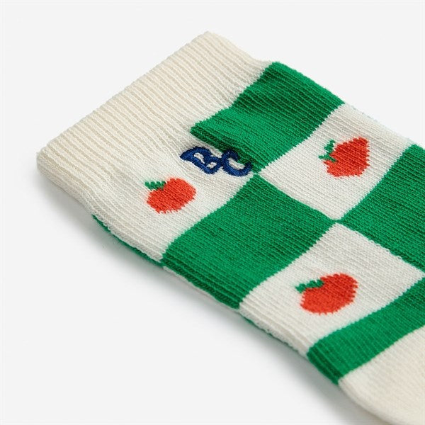 Bobo Choses Baby Tomato All Over Short Socks Offwhite 2