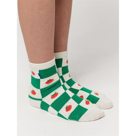 Bobo Choses Tomato All Over Short Socks Offwhite 2