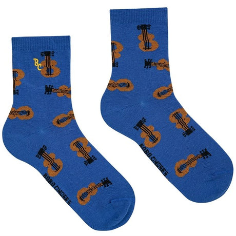 Bobo Choses Acoustic Guitar All Over Short Socks Blue