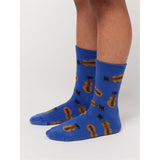 Bobo Choses Acoustic Guitar All Over Short Socks Blue 2