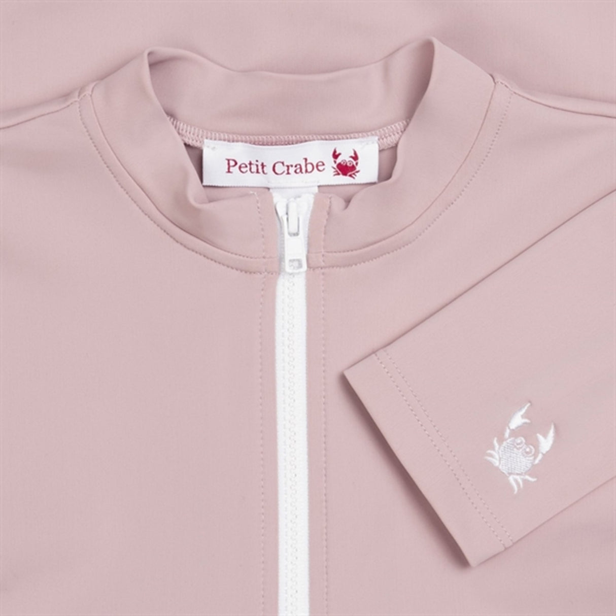 Petit Crabe Rose Nude Combi Onesie with Zipper 8