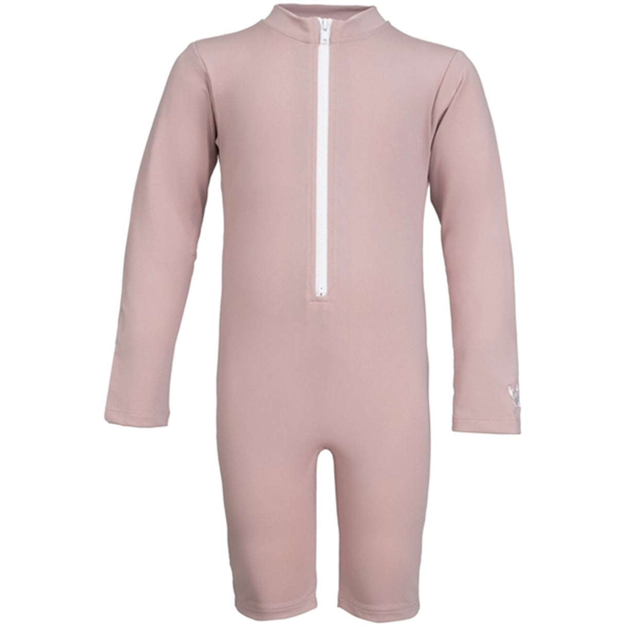 Petit Crabe Rose Nude Combi Onesie with Zipper