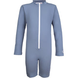 Petit Crabe Petrol Combi Onesie with Zipper