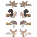 Mimi & Lula 8 Hair Clips Mini Woodland Chestnut