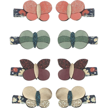 Mimi & Lula 8 Hair Clips Mini Bonnie Butterfly Winter Ivy