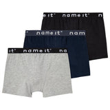 Name it Black/Grey Melange 3-pak Noos Boxershorts