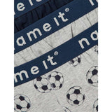 Name it Grey Melange Football Boxershorts 3-Pack Noos