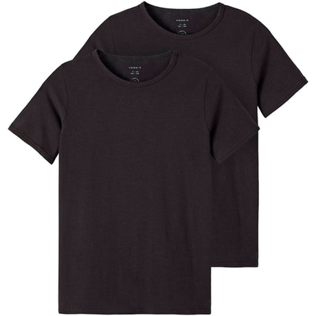 Name it Black Slim T-Shirt 2-pack Noos