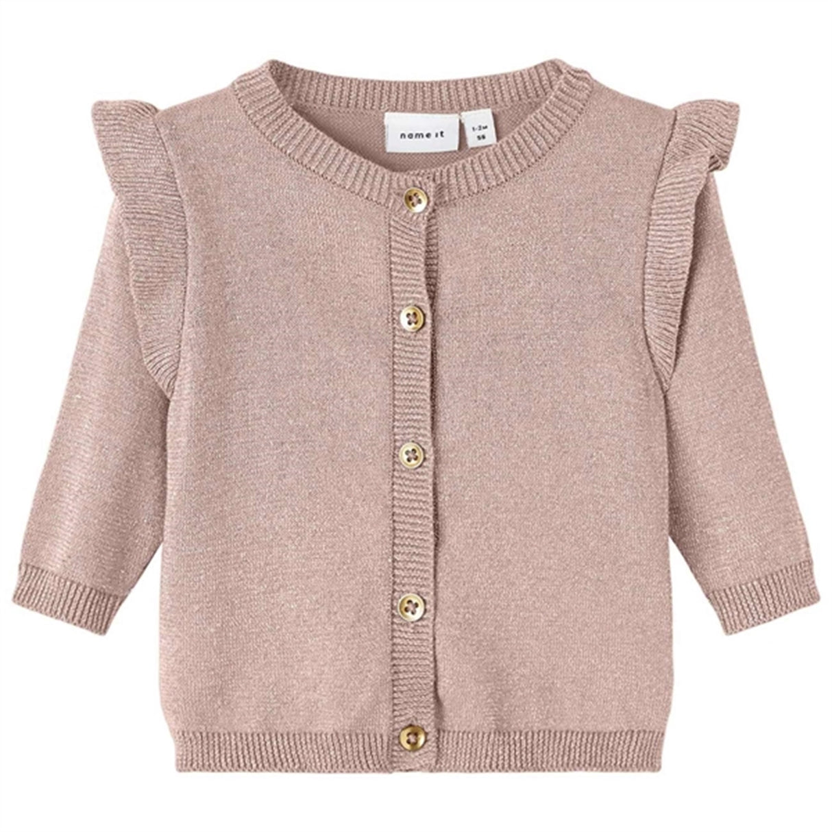 Name it Rose Smoke Temollie Knit Cardigan