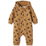 Name it Toasted Coconut Tas Dinosaur Sweat Jumpsuit