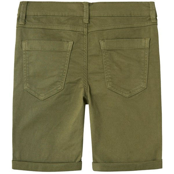 Name it Deep Lichen Green Silas Isak Twill Shorts 3