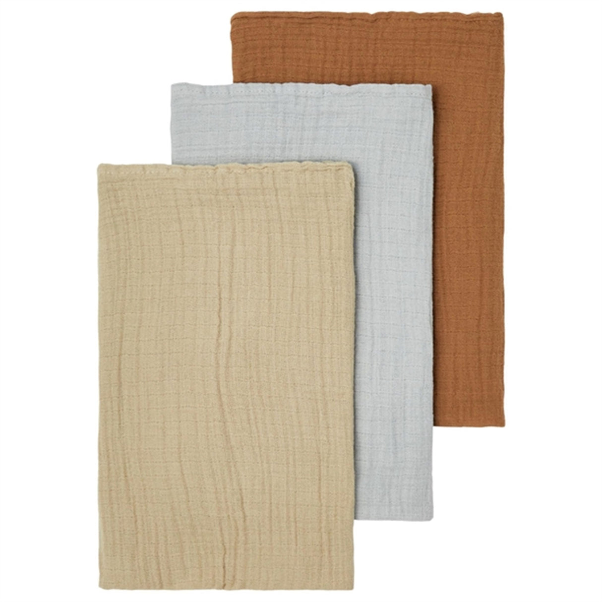 Lil'Atelier Harbor Mist Isley Muslin Cloths 3-pack