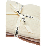 Lil'Atelier Rose Dust Isley Muslin Cloths 3-pack 2