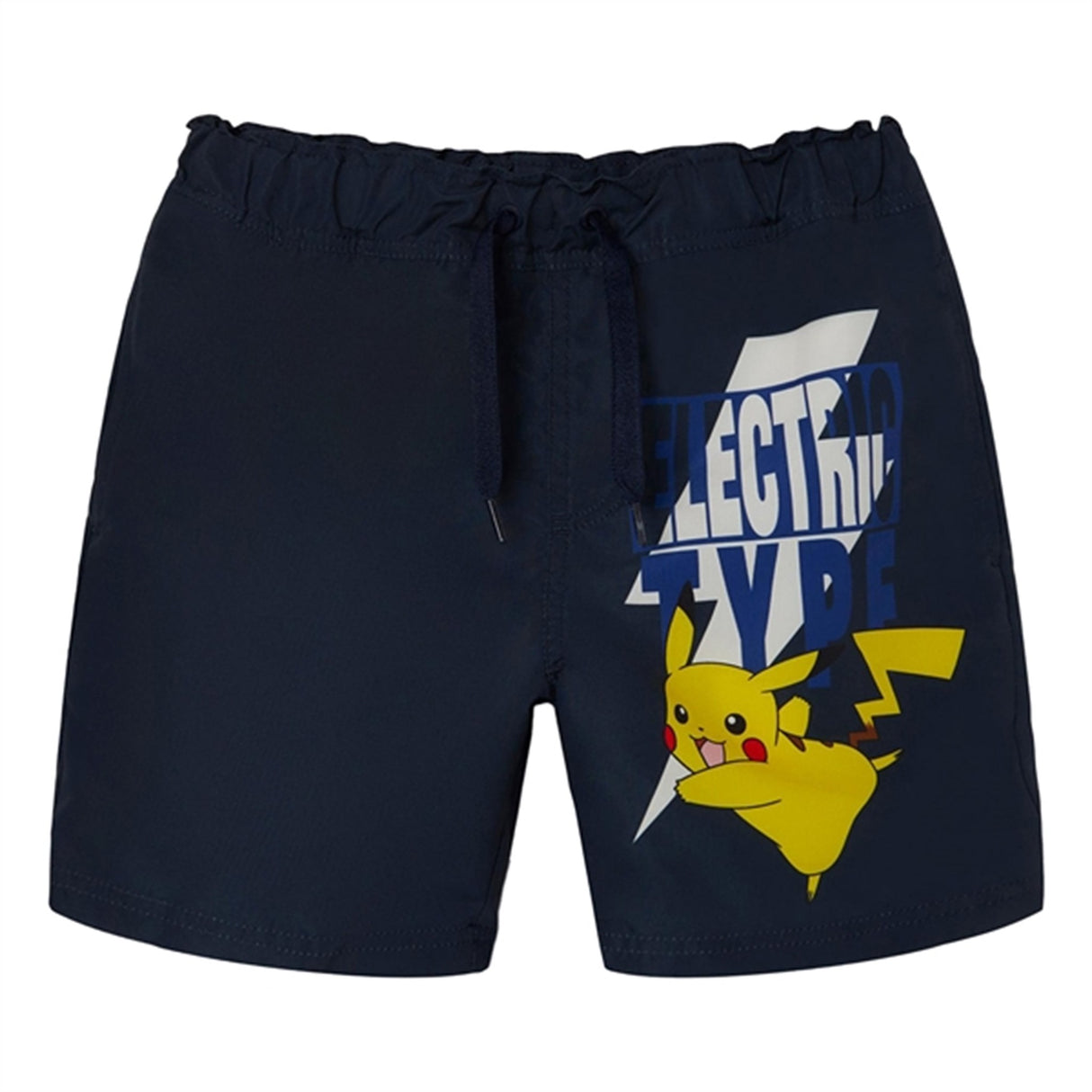 Name it Dark Sapphire Memphis Pokemon Swim Shorts