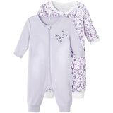 Name it Purple Heather Purple Flower Noos Nightsuit 2-Pack