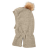 Name it White Pepper Wmino Wool Balaclava With Pom Pom
