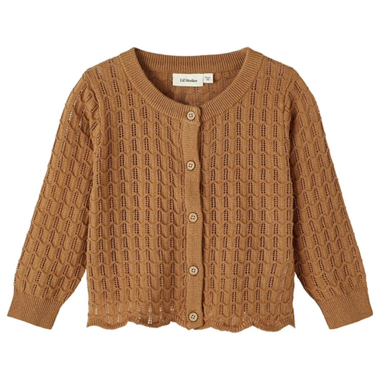 Lil'Atelier chipmunk Dija Loose Knit Cardigan