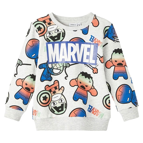 Name it Light Grey Melange Filup Marvel Sweatshirt