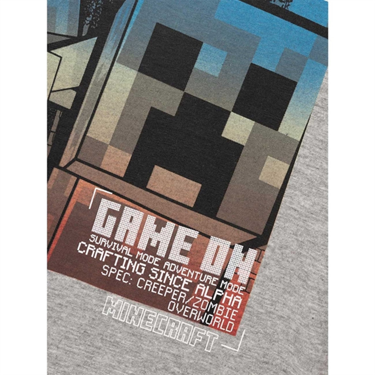 Name it Grey Melange Major Minecraft T-Shirt 2