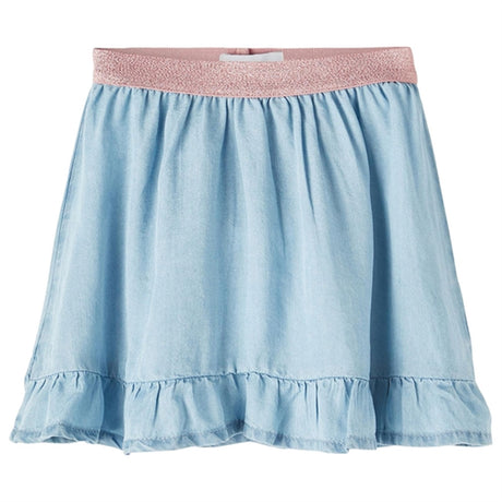 Name it Light Blue Denim Mia Wide Denim Skirt