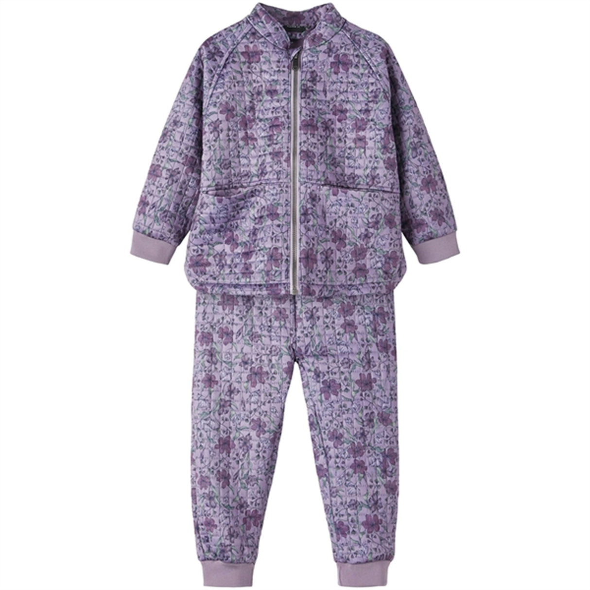 Name it Lavender Gray Moon Quilted Set Flower World