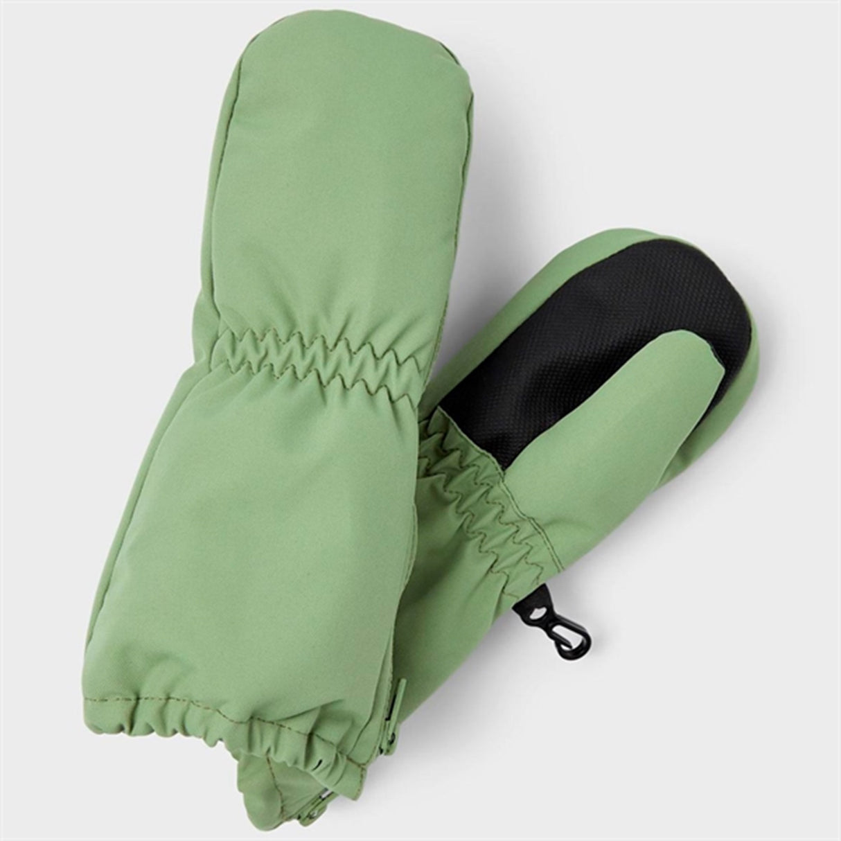 Lil'Atelier Oil Green Lasnow Mittens Solid