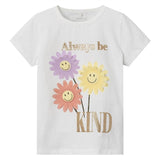 Name it Bright White Farna Happy T-Shirt