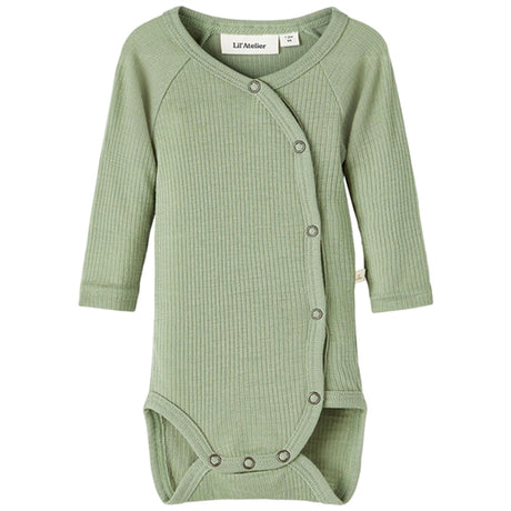 Lil'Atelier Oil Green Fable Slim Wool Body